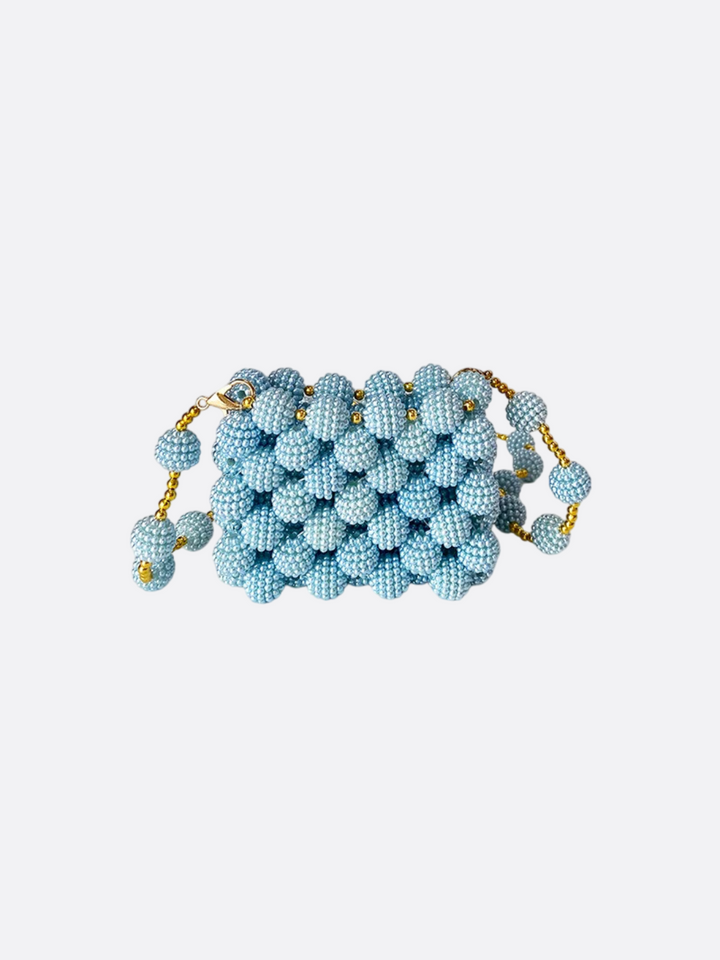mini sac perle bleu ciel